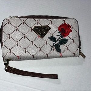 Baby Phat large Signature Double Zipper Wallet